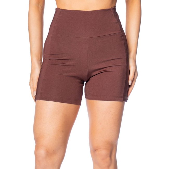 Short Feminino Estilo do Corpo UV50+ Marrom