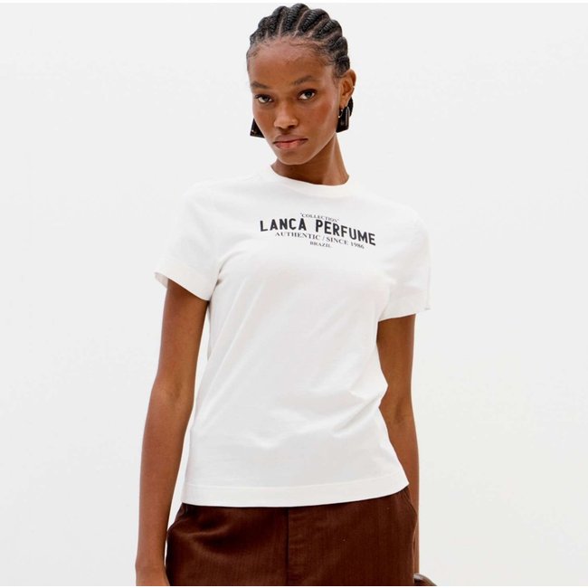 Camiseta Lança Perfume Manga Curta Ve26 Off White Feminino