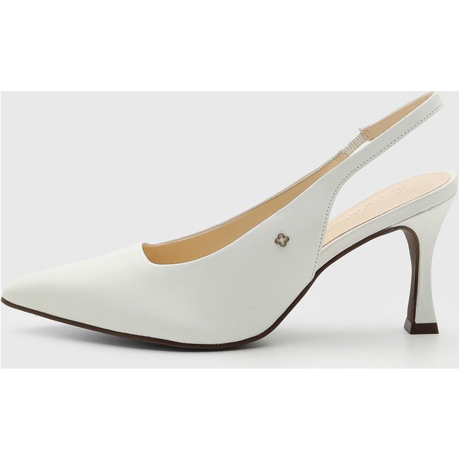 Scarpin Feminino Capodarte Slingback Bico Fino Branco