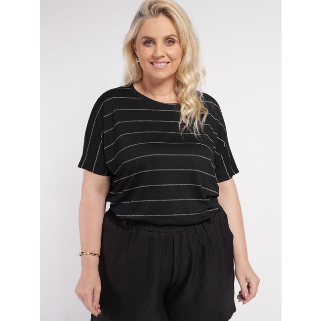 Blusa Manga Curta Plus Size Autentique Feminina PRETO