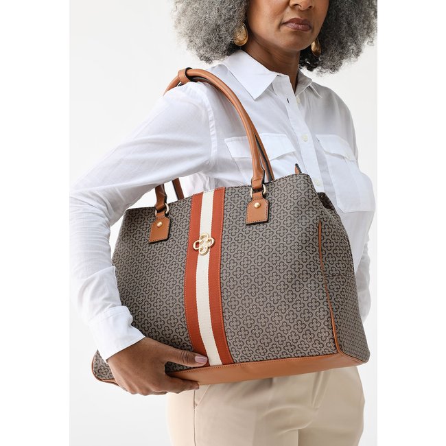 Bolsa Tiracolo Capodarte Monograma Bege