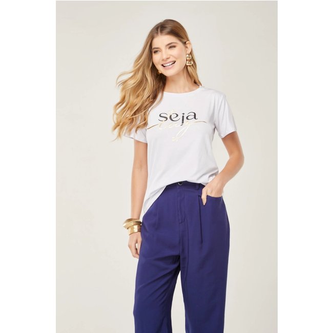 T-Shirt D Bell Outlet Fashion Tshirt Especial Tshirt - Seja Luz Branco