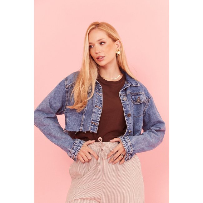 Jaqueta Jeans In Love Cropped Vera Jeans