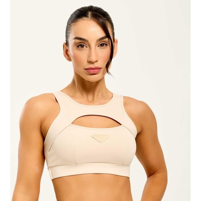 Top Trace Soft Beige em Poliamida Donna Carioca