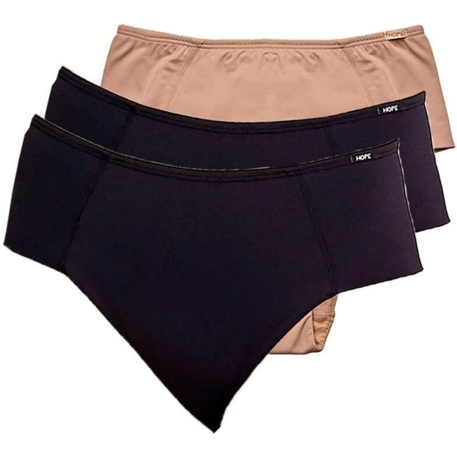 Kit com 3 Calcinhas Alta Hope 33860 Preto