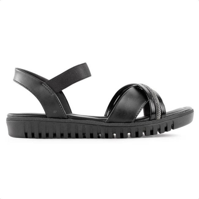 Sandália Comfortflex Tiras Feminina Preto