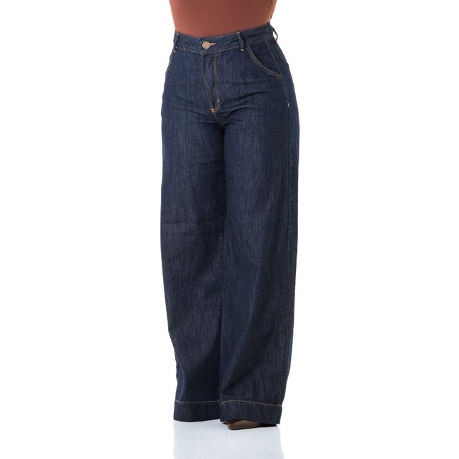 Calça Jeans Feminina Arauto Pantalona Leve
