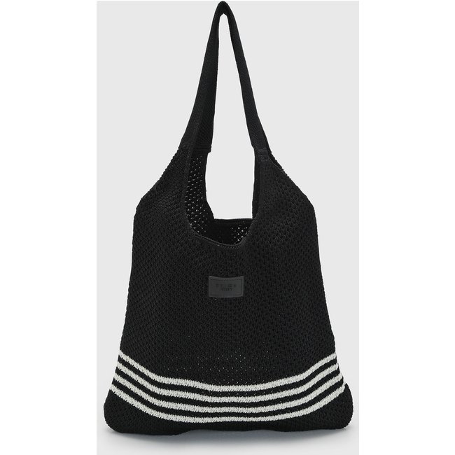 Bolsa Feminina Brizza Arezzo Trama Listras Preta