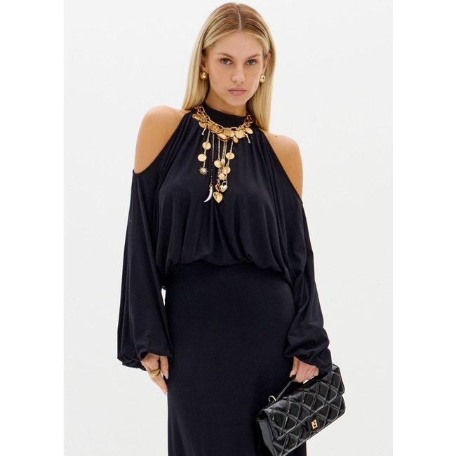 Blusa Manga Longa Com Costas Abertas Lança Perfume