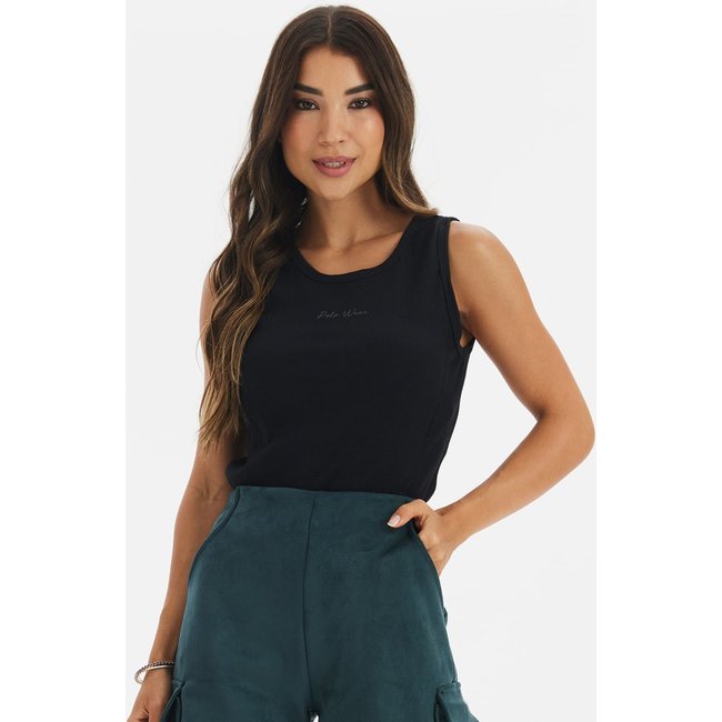Regata Feminina Canelada Polo Wear Preto