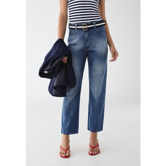 Calça Jeans Feminina Forum Reta Azul Médio