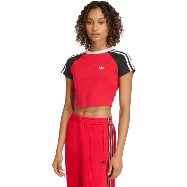 CAMISETA BABY LOOK SST adidas Originals Vermelho