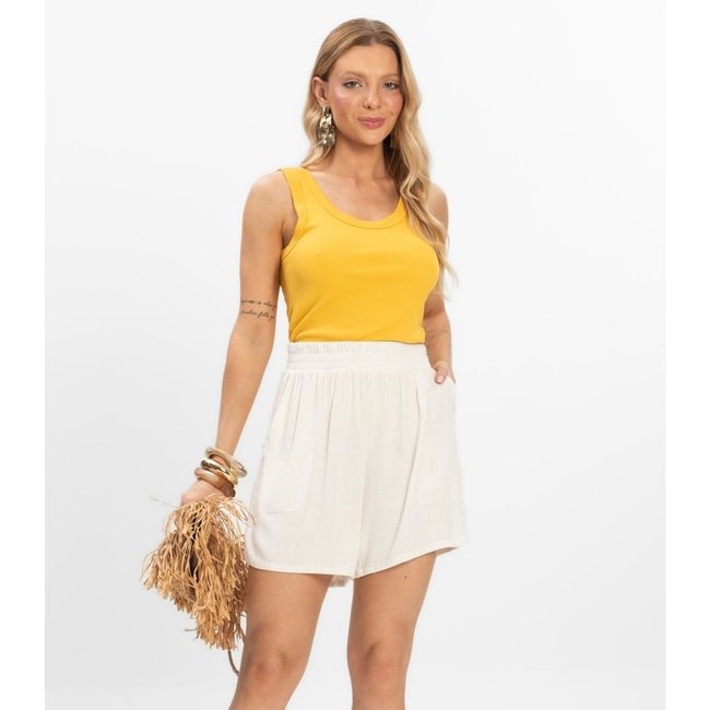 Shorts Linho Strong Feminino Rovitex Bege