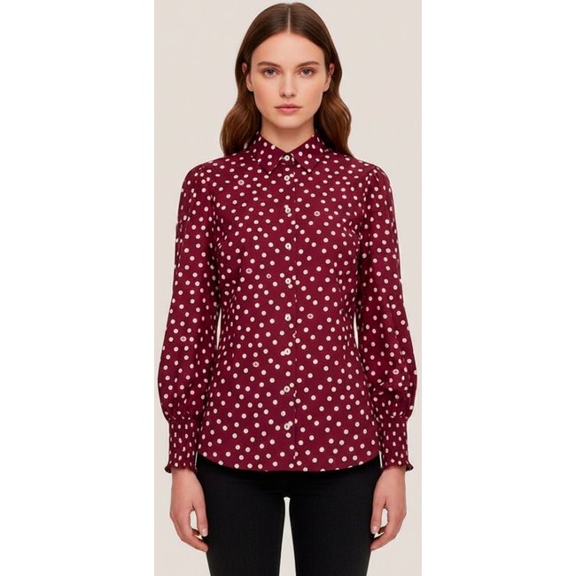 Camisa Dudalina Slim Ou26 Bordô Feminino