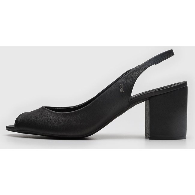 Scarpin Feminino Santa Lolla Slingback Peep Toe Preto