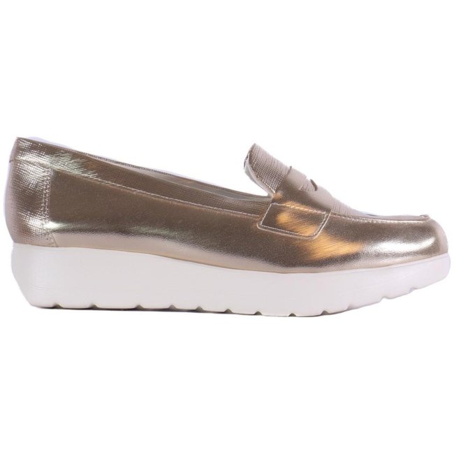 Mocassim Comfortflex Feminino 25-59401 Ouro Incolor