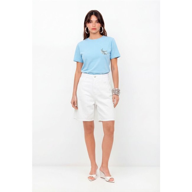 Bermuda Sarja Mom Cintura Alta Feminino Inblanche