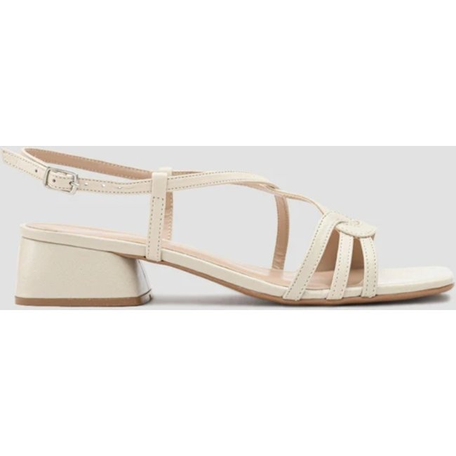 Sandália Couro Off White CBK Bege