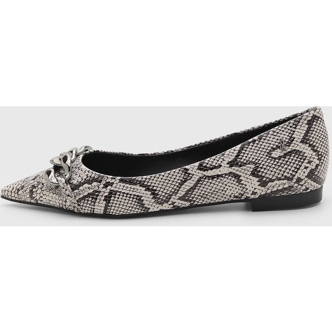 Sapatilha Feminina Santa Lolla Animal Print Corrente Off-White