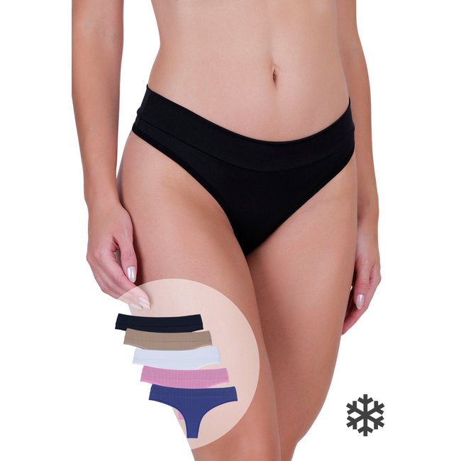 Kit 5 Calcinhas Femininas Fio Microfibra Atleta Cós Duplo Concept Lingerie