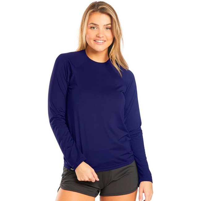 Camiseta UV Feminina de Proteção Solar Slim Fitness Marinho