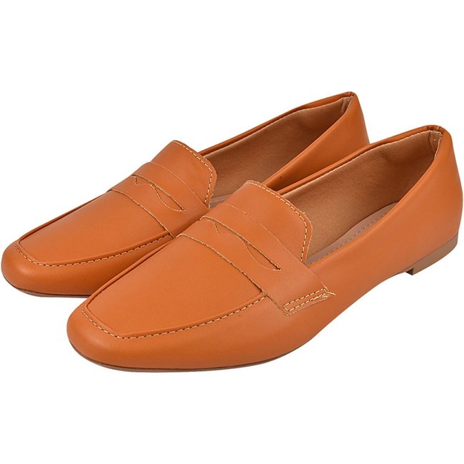 Sapato Mocassim Feminino Donatella Shoes Clássico Oxford Carvalho