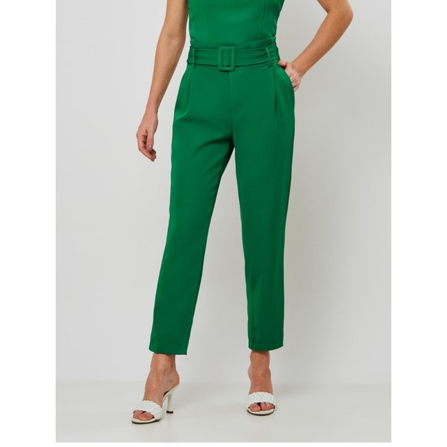 Calça Alfaiataria Cinto Verde Bottega Miss Joy 7592