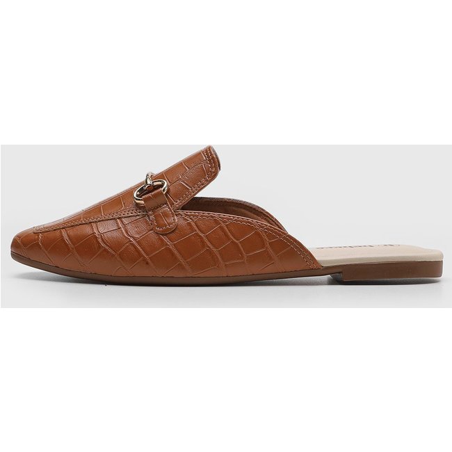 Mocassim Mule cê Texturizado Caramelo