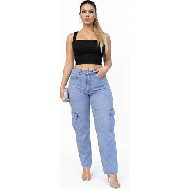 Calça Jeans D Bell Outlet Fashion Wide Leg