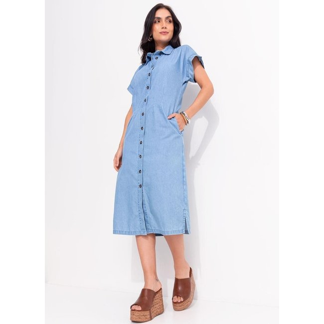 Vestido Em Jeans Quintess Jeans Claro