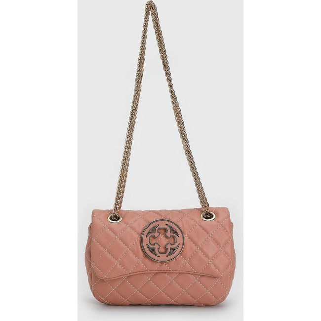 Bolsa Tiracolo Capodarte Alça Corrente Rosa