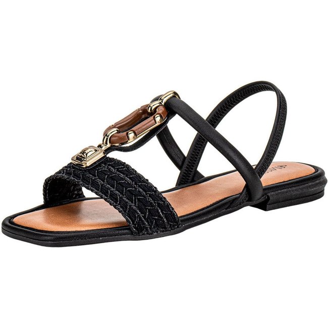 Sandália Feminina Flat Mississipi Mf302 0643302 Preto