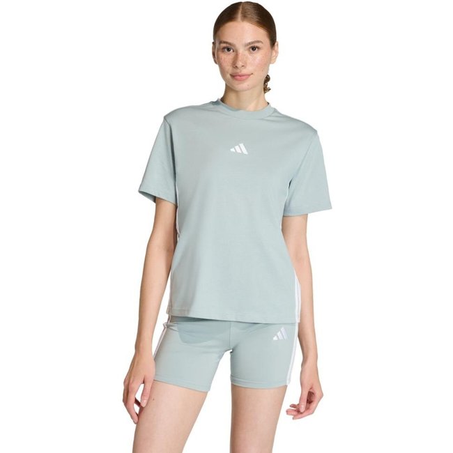 Camiseta Algodão Essentials Três Listras adidas Sportswear Verde