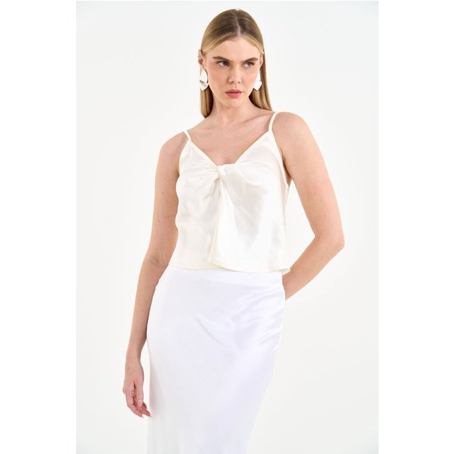 Blusa de Alcinha com Decote V Torcido ACT Feminino