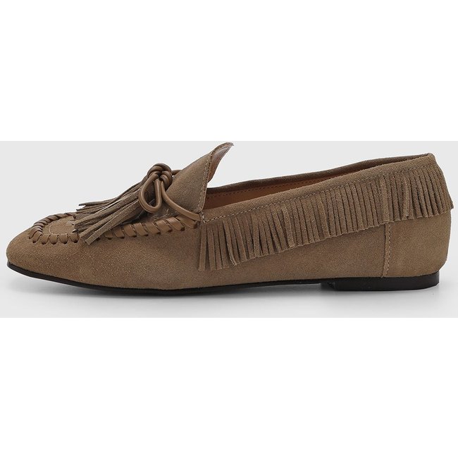 Mocassim Feminino Luiza Barcelos Franjas Marrom
