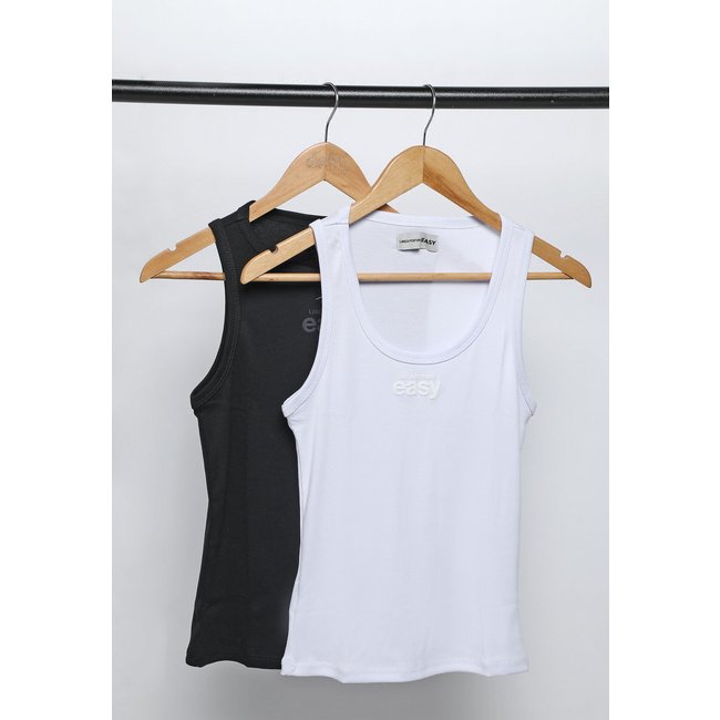 Kit Regata Feminina Lança Perfume Canelada Preta e Branca