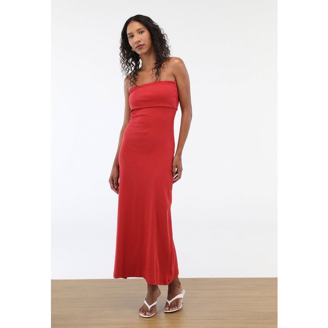 Vestido Feminino FARM Tomara que Caia Midi Vermelho