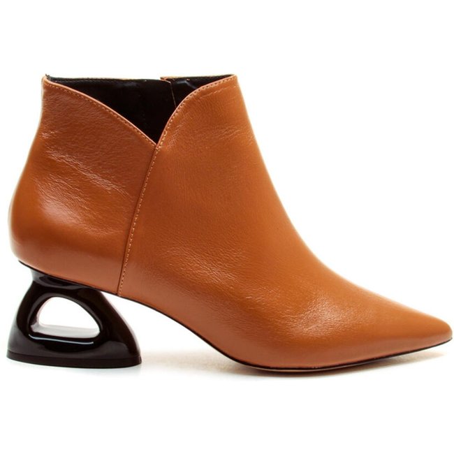 Bota Couro Marrom Cano Curto Cecconello 2449001-7