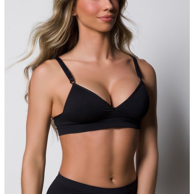 Sutiã Feminino Bojo NÁO Removível Sem Costura Selene 20500 Preto