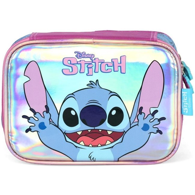 Infantil - Estojo Box Juvenil Médio Holográfico Love Stitch Disney Roxo