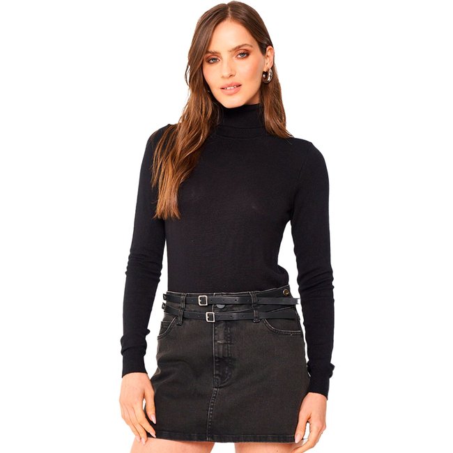 Blusa Colcci Slim Ou24 Preto Feminino
