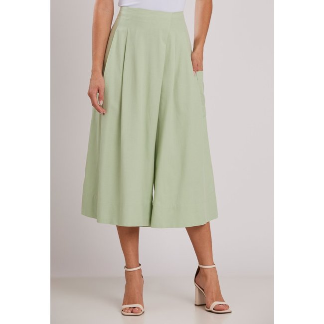 Calça Pantalona Miss joy 8482 Pantacourt Transpassada Verde