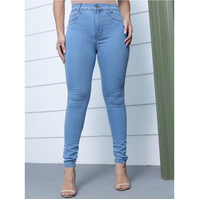 Calça Jeans Skinny Feminina Dra Maia Azul Médio