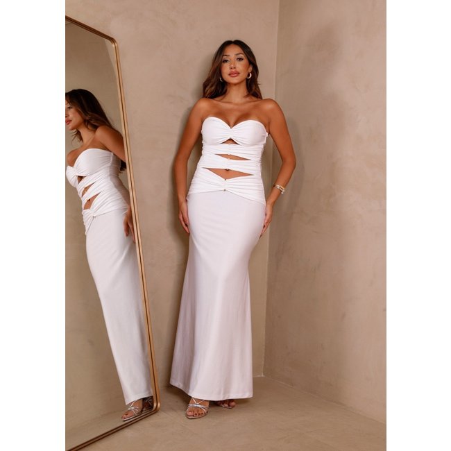 Vestido Longuette Tubinho Tomara que Caia Cut Out Antonieta