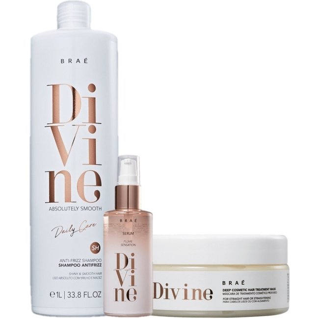 Kit BRAE Divine Limpeza e Hidratacao Eficaz (3 Produtos)