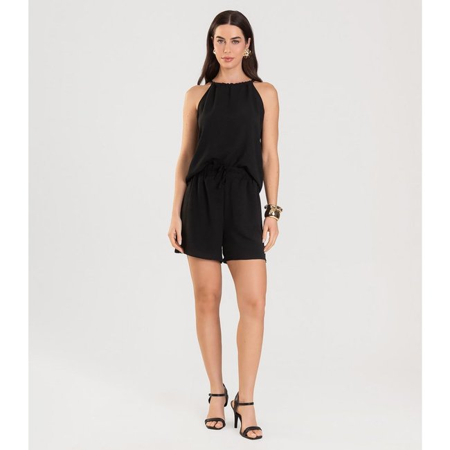 Conjunto Blusa com Shorts Infinita Cor Preto