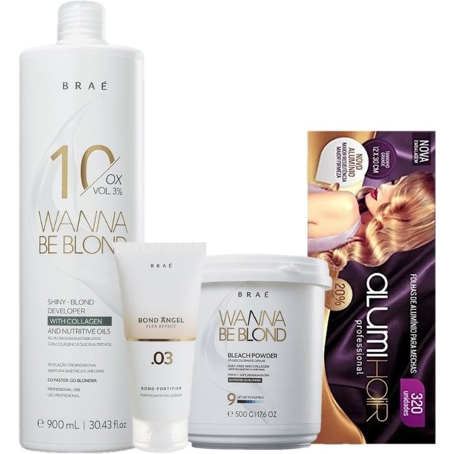 Kit BRAE Wanna Be Blond Cabelos Brilhosos (4 Produtos)