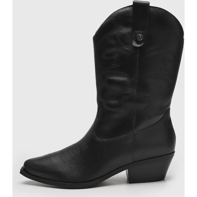 Bota Western Bottero Cano Médio Preta