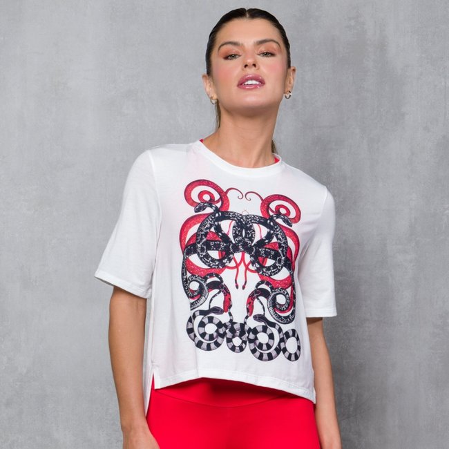 Blusa De Chelles Manga Curta Costas Vazadas FT1087BL