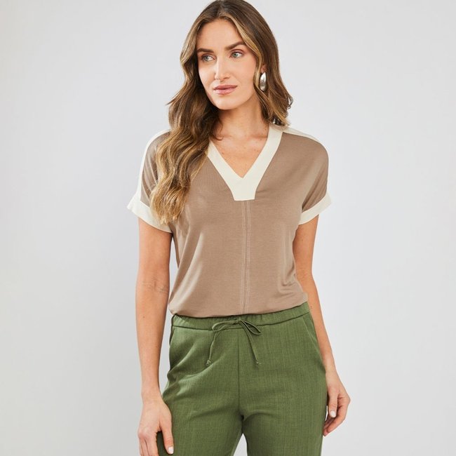 Blusa Estela -Detalhe bicolor - 1968